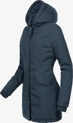 Marikoo Parkas Winterparka Karmaa Dames Donkerblauw -Aanbiedingen Marikoo Winkel d0b0d1018e72703621f03af91c080733