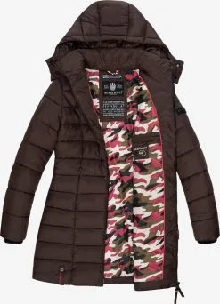 Marikoo Korte Mantels Wintermantel Abendsternchen Dames Chocoladebruin -Aanbiedingen Marikoo Winkel d78469246ccf06213ce9f6d03691485b