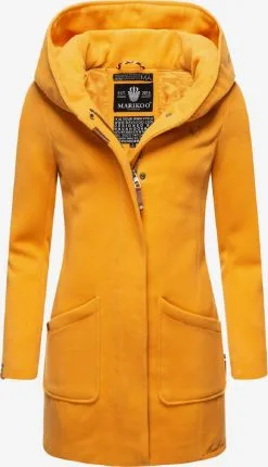Marikoo Wintermantels Wintermantel Maikoo Dames Safraan