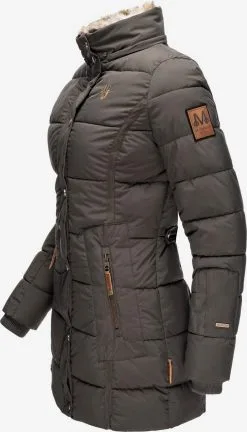 Marikoo Korte Mantels Wintermantel Dames Basaltgrijs -Aanbiedingen Marikoo Winkel de7fea4509a387a1a7bf78bc4224be5e