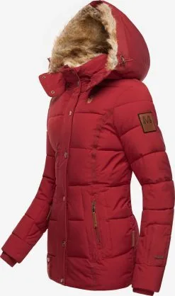 Marikoo Winterjassen Winterjas Nekoo Dames Rood -Aanbiedingen Marikoo Winkel debfb749ed5376664d59217eba632aed