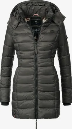 Marikoo Korte Mantels Wintermantel Abendsternchen Dames Antraciet