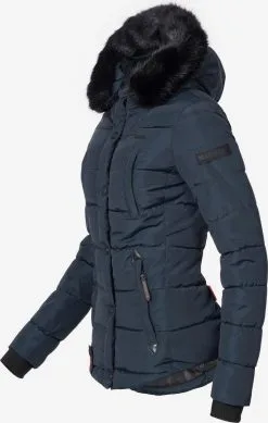 Marikoo Winterjassen Winterjas Lotusblüte Dames Donkerblauw -Aanbiedingen Marikoo Winkel ed445598e2174249c2d69f32cc72fc32