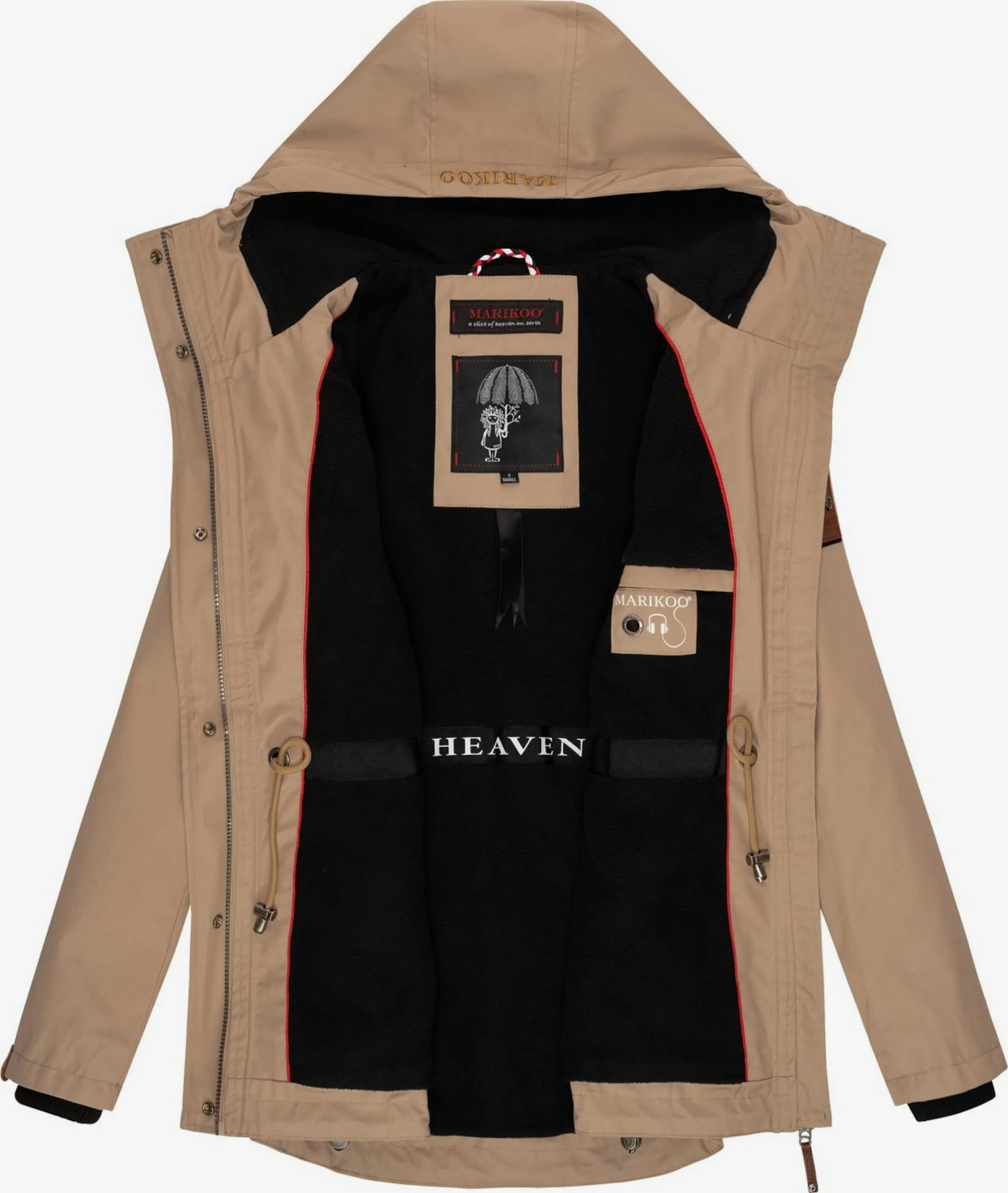 Marikoo Tussenjassen Tussenjas Babetaa Dames Sand 7 Marikoo Tussenjassen Tussenjas Babetaa Dames Sand - Afbeelding 5