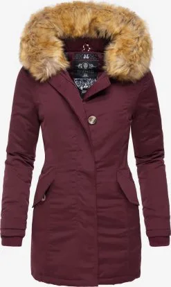 Marikoo Parkas Winterparka Karmaa Dames Wijnrood
