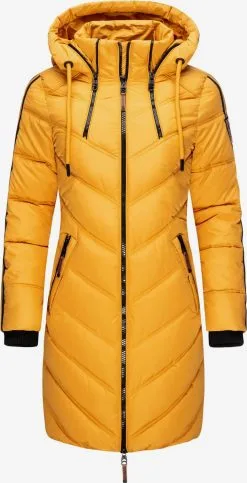 Marikoo Wintermantels Wintermantel Armasa Dames Geel